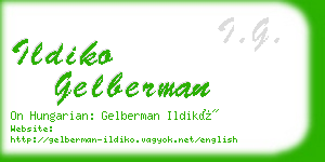 ildiko gelberman business card